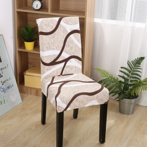 Simple geométrica cubierta de la silla del Spandex/poliéster tejido elástico frontera Floral multifuncional silla del banquete ali-53163167